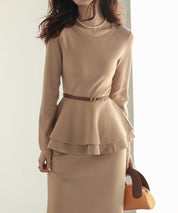 ゴールドバックル細ベルトsdpxyf0005 ブラウン