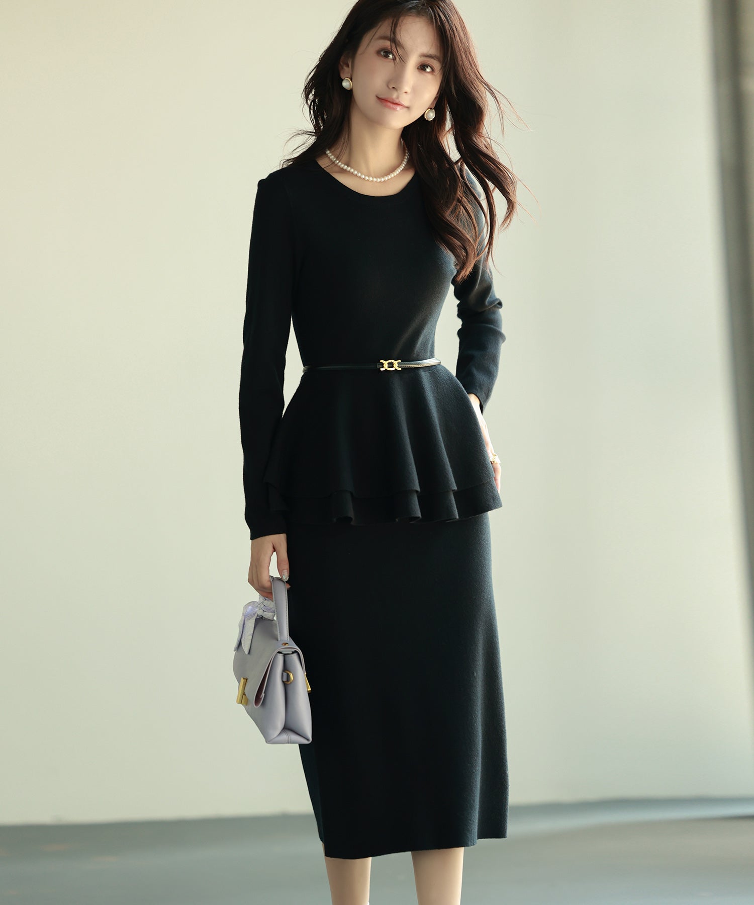 ゴールドバックル細ベルトsdpxyf0005 ブラック