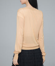 【接触冷感】クルーネックサマーニットカーディガンsdpxyf2081 ベージュ