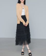 【接触冷感】クルーネックサマーニットカーディガンsdpxyf2081 ベージュ