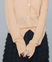 【接触冷感】クルーネックサマーニットカーディガンsdpxyf2081 ベージュ