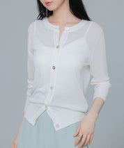 【接触冷感】クルーネックサマーニットカーディガンsdpxyf2081-103-1