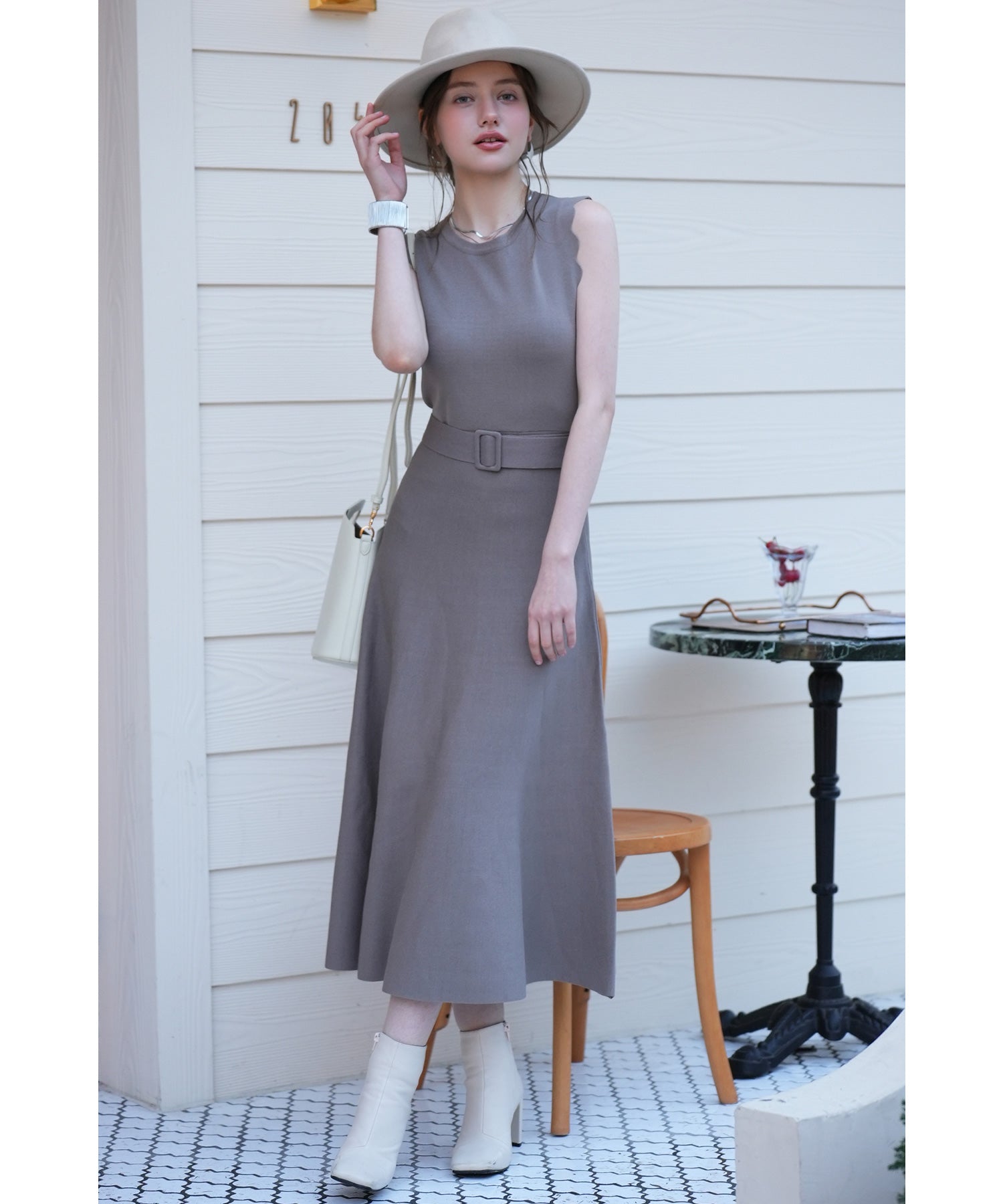 スカラップスリーブニットワンピースsdpxyf2806-102-99