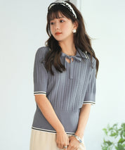 変形編みサマーニットプルオーバーsdpxyf2809 グレー