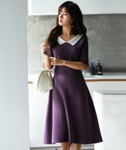 前後2way襟付きミモレ丈ニットワンピースsdpxyf2812-103-15