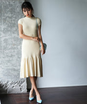 ベルト付きマーメイドニットワンピースsdpxyf2819-102-38