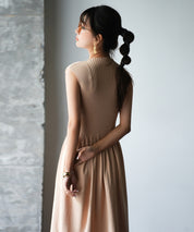 フレンチスリーブニットワンピースsdpxyf2820 ベージュ