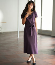 2wayミモレ丈ニットワンピースsdpxyf2821 パープル