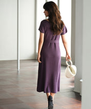 2wayミモレ丈ニットワンピースsdpxyf2821 パープル