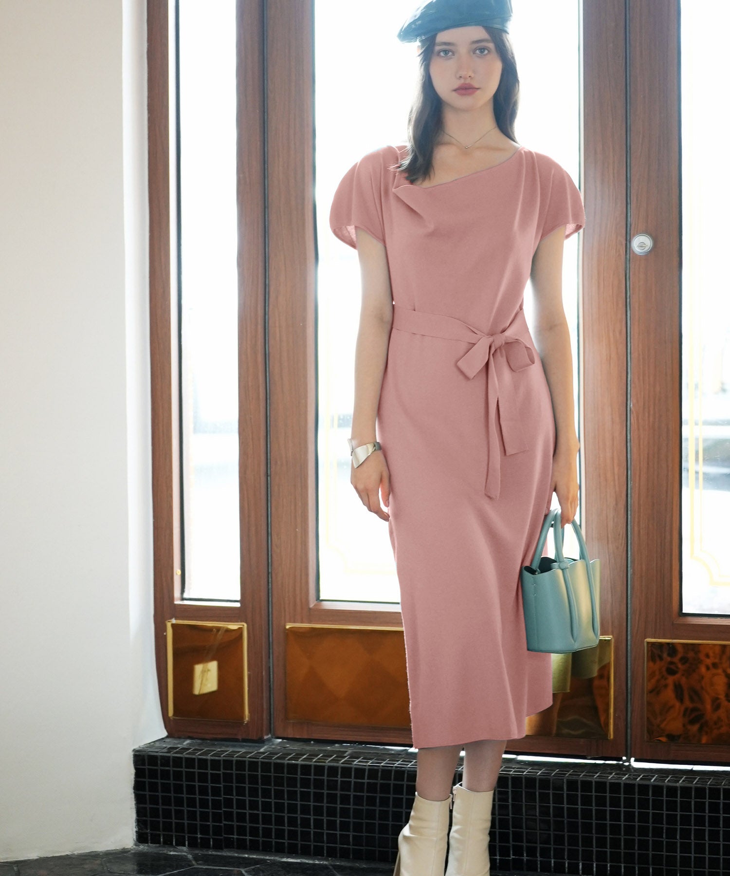 2wayミモレ丈ニットワンピースsdpxyf2821 ピンク