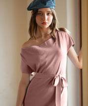 2wayミモレ丈ニットワンピースsdpxyf2821 ピンク