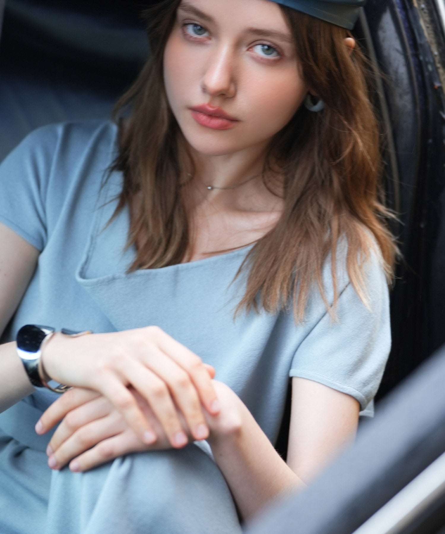 2wayミモレ丈ニットワンピースsdpxyf2821 ブルー