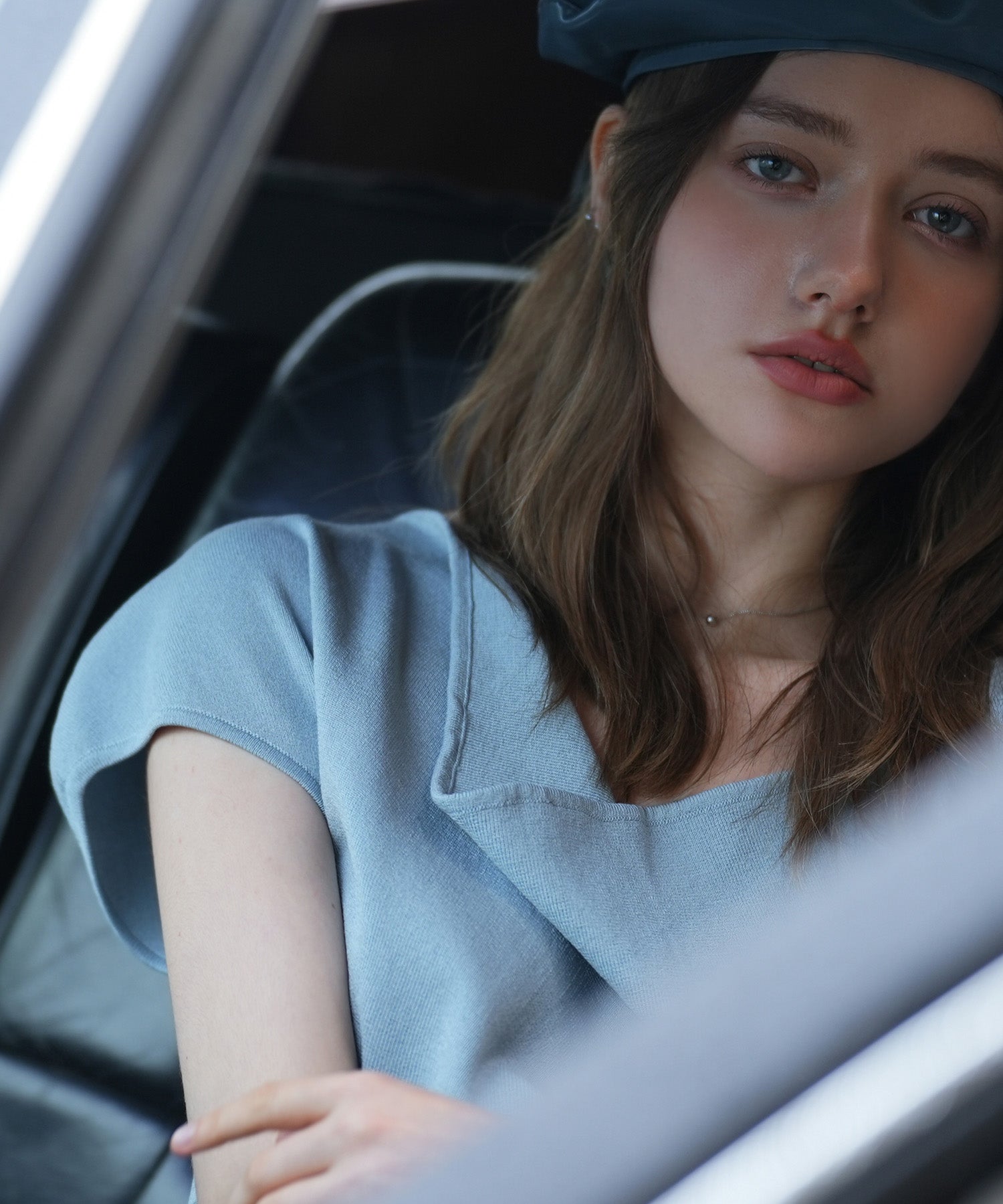 2wayミモレ丈ニットワンピースsdpxyf2821 ブルー