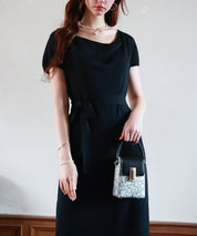 2wayミモレ丈ニットワンピースsdpxyf2821 ブラック