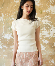 【サマーニット】レギュラーネックリブニットsdpxyf2859-102-38