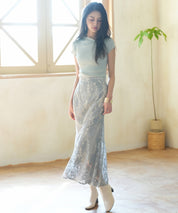 【サマーニット】レギュラーネックリブニットsdpxyf2859 ミント