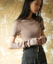 アームウォーマー付き3wayレギュラーネックリブプルオーバーsdpxyf2860-102-99