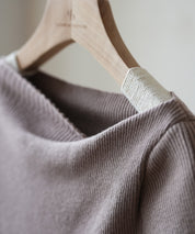 アームウォーマー付き3wayレギュラーネックリブプルオーバーsdpxyf2860 モカ