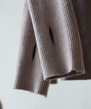 アームウォーマー付き3wayレギュラーネックリブプルオーバーsdpxyf2860 モカ