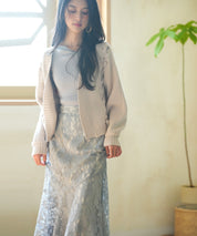 【編み込みリボン】ドルマンスリーブニットカーディガンsdpxyf2863 ベージュ