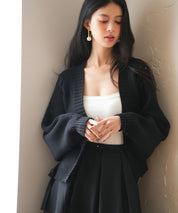 【編み込みリボン】ドルマンスリーブニットカーディガンsdpxyf2863-103-8