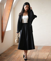 【編み込みリボン】ドルマンスリーブニットカーディガンsdpxyf2863 ブラック