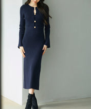 涙開き風ミモレ丈ニットワンピースsdpxyf3300-103-16