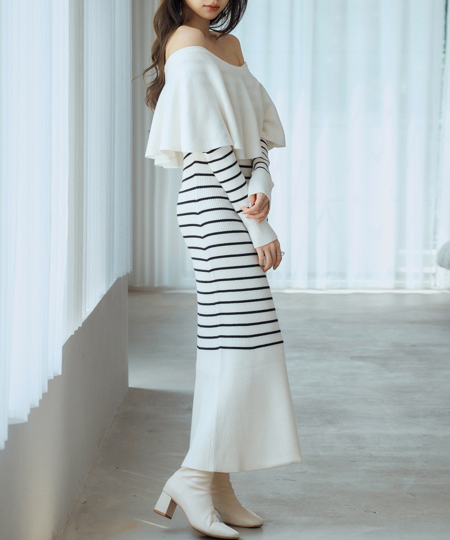 【2タイプ】ハイウエストワイドパンツsdpxyf3301 アイボリー