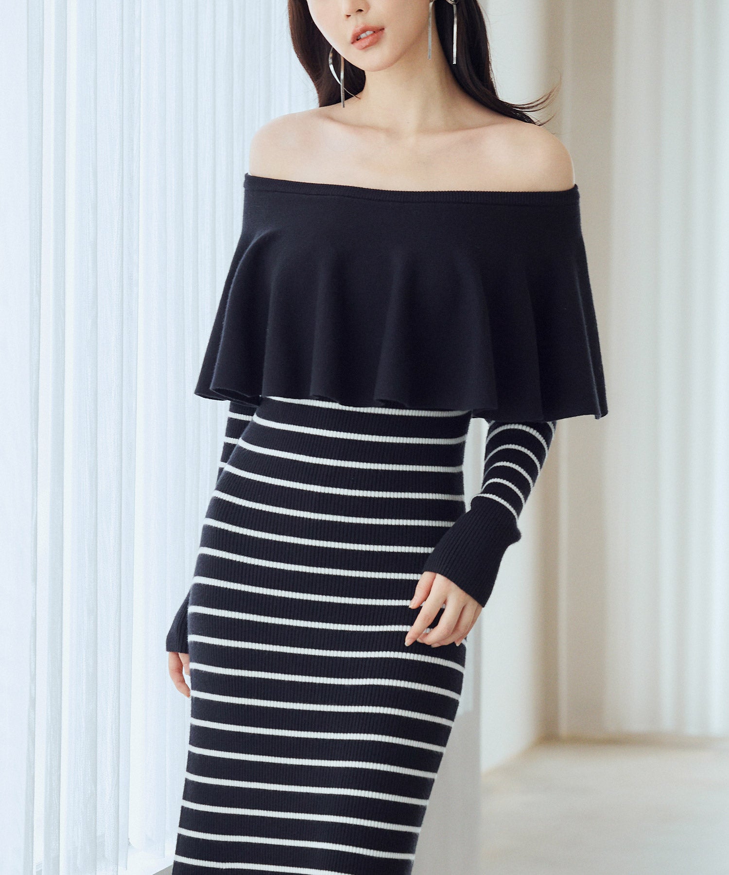 【2タイプ】ハイウエストワイドパンツsdpxyf3301 ブラック