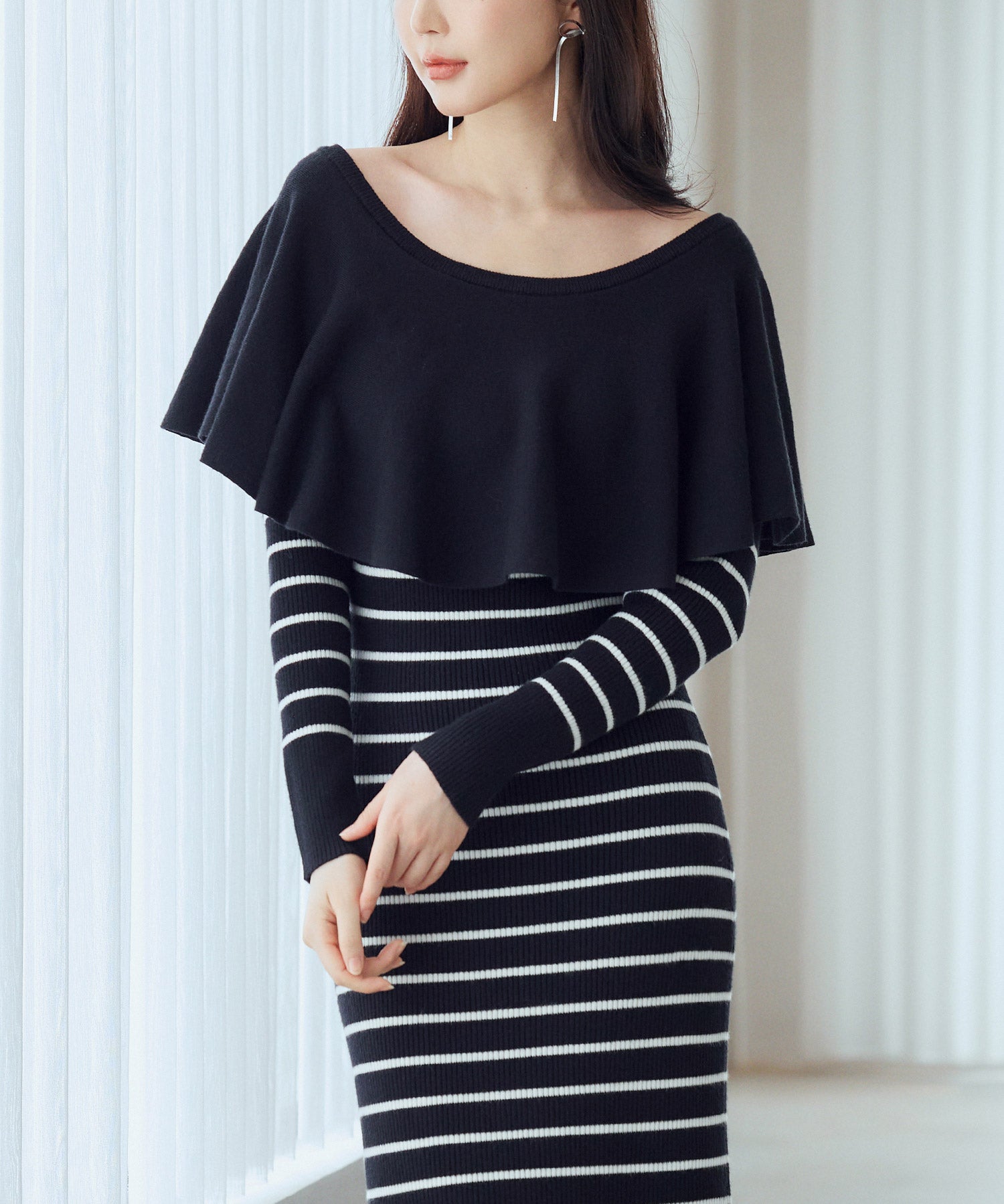 【2タイプ】ハイウエストワイドパンツsdpxyf3301 ブラック