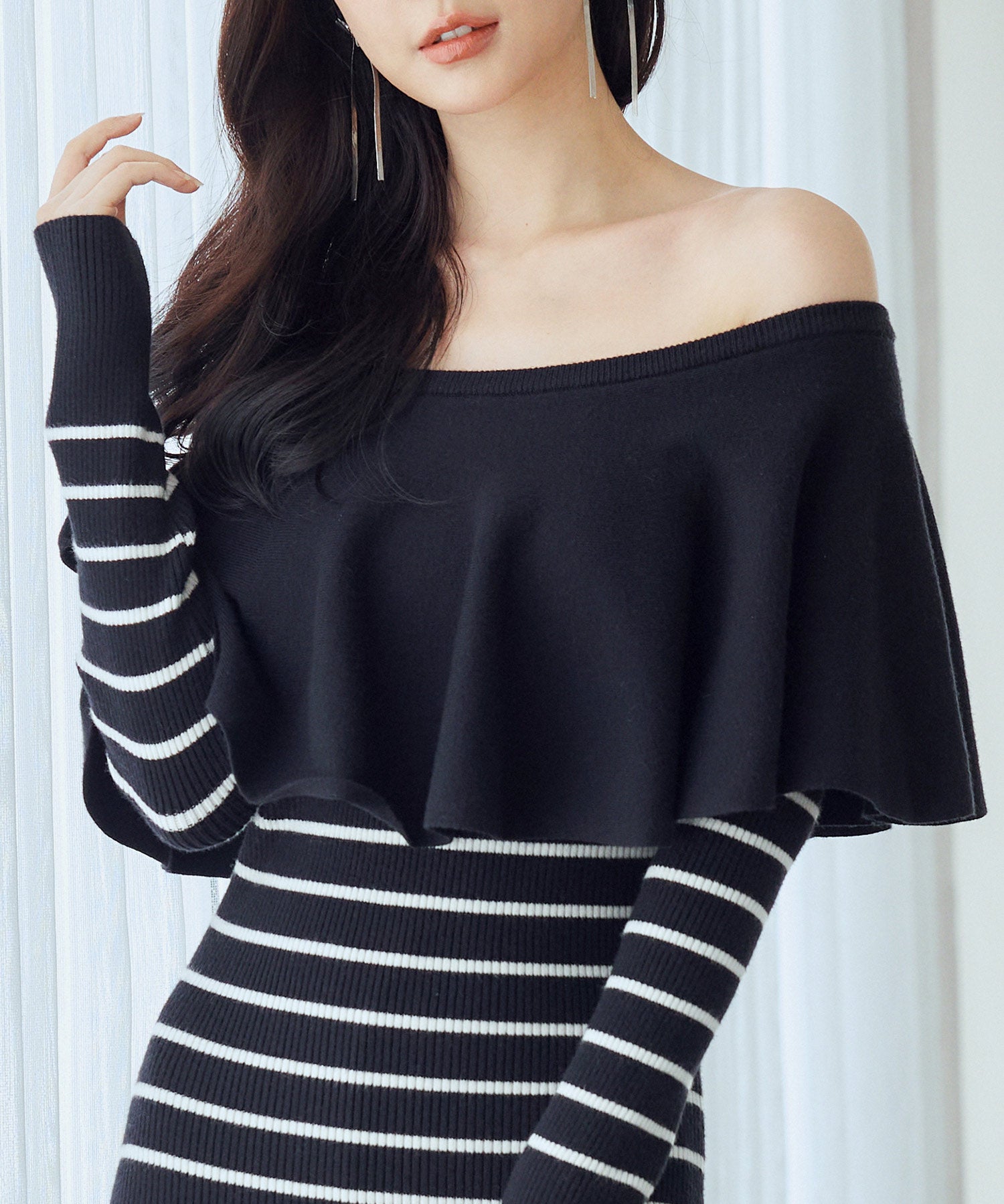 【2タイプ】ハイウエストワイドパンツsdpxyf3301 ブラック