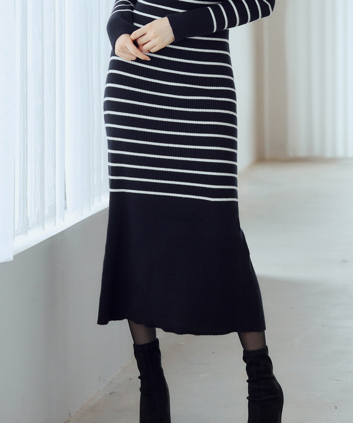 【2タイプ】ハイウエストワイドパンツsdpxyf3301 ブラック