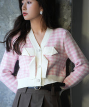 フロントリボンギンガムチェックニットプルオーバーsdpxyf5005-101-26