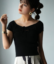 フレンチスリーブショート丈リブニットsdpxyf6001-103-8