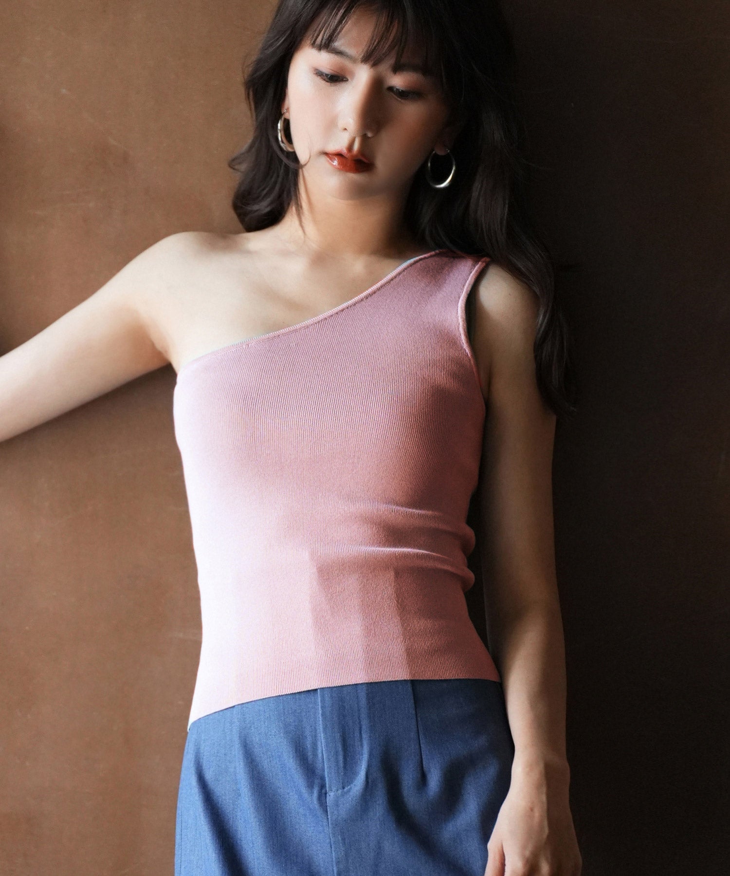 ワンショルダーニットタンクトップsdpxyf6009-102-26