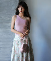 ワンショルダーニットタンクトップsdpxyf6009 ピンク