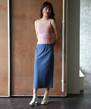 ワンショルダーニットタンクトップsdpxyf6009 ピンク