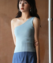 ワンショルダーニットタンクトップsdpxyf6009-102-34