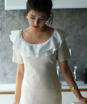 フリルスクープネックサマーニットsdpxyf6013-103-38