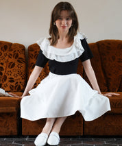 フリルスクープネックサマーニットsdpxyf6013 ブラック