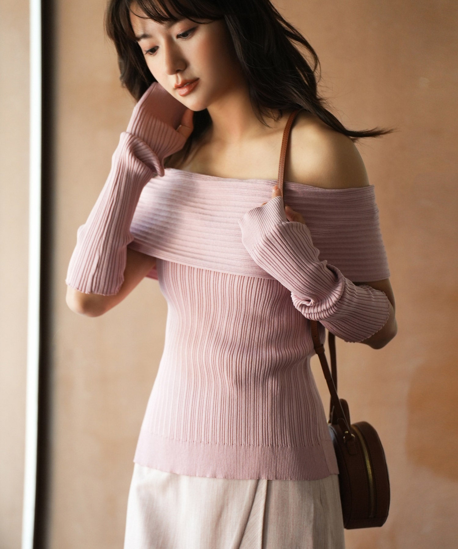 2wayオフショルダーニットプルオーバsdpxyf6016-102-26