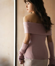 2wayオフショルダーニットプルオーバsdpxyf6016 ピンク