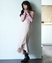 2wayオフショルダーニットプルオーバsdpxyf6016 ピンク