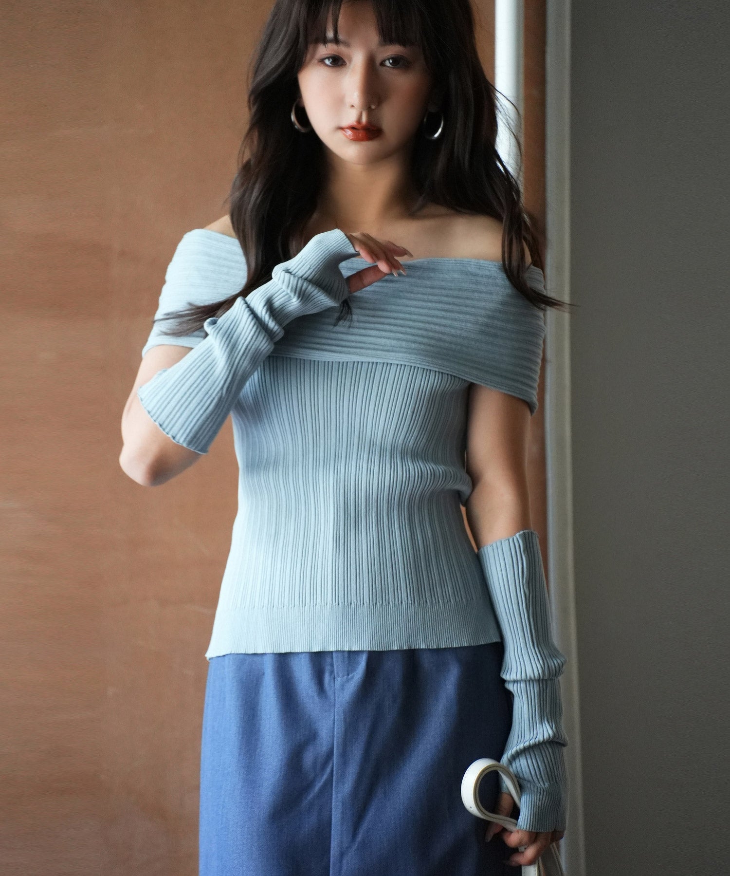 2wayオフショルダーニットプルオーバsdpxyf6016-102-34