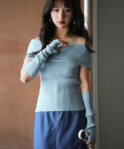 2wayオフショルダーニットプルオーバsdpxyf6016-102-34