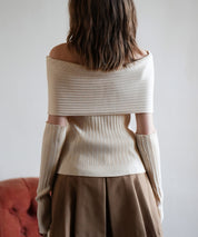 2wayオフショルダーニットプルオーバsdpxyf6016 アイボリー