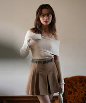 2wayオフショルダーニットプルオーバsdpxyf6016 アイボリー