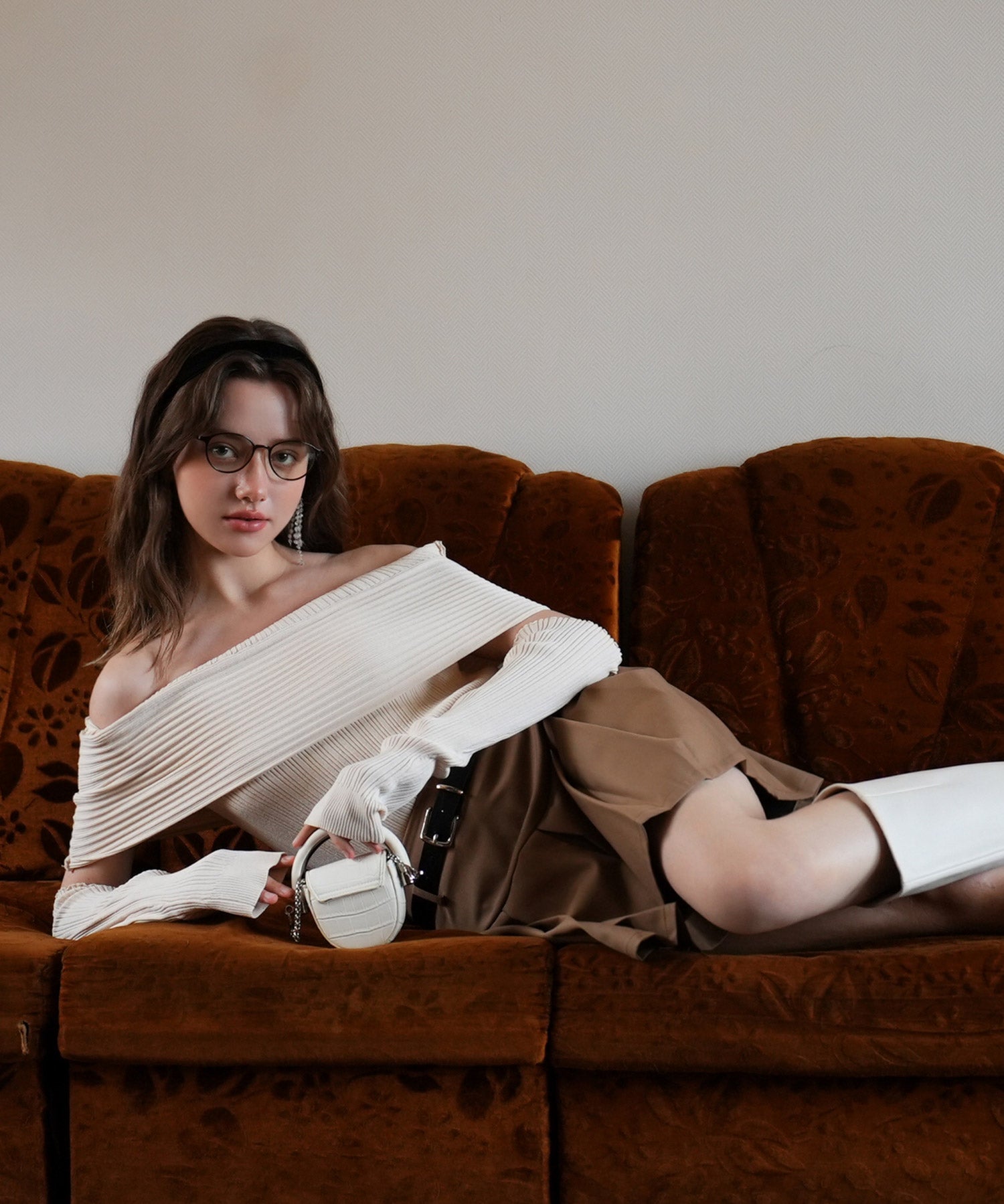 2wayオフショルダーニットプルオーバsdpxyf6016 アイボリー