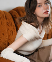 2wayオフショルダーニットプルオーバsdpxyf6016 アイボリー