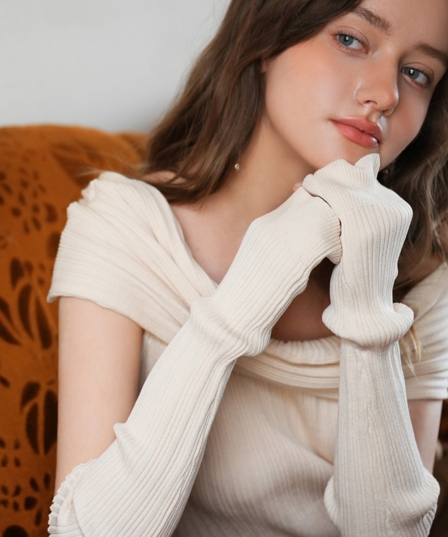 2wayオフショルダーニットプルオーバsdpxyf6016 アイボリー